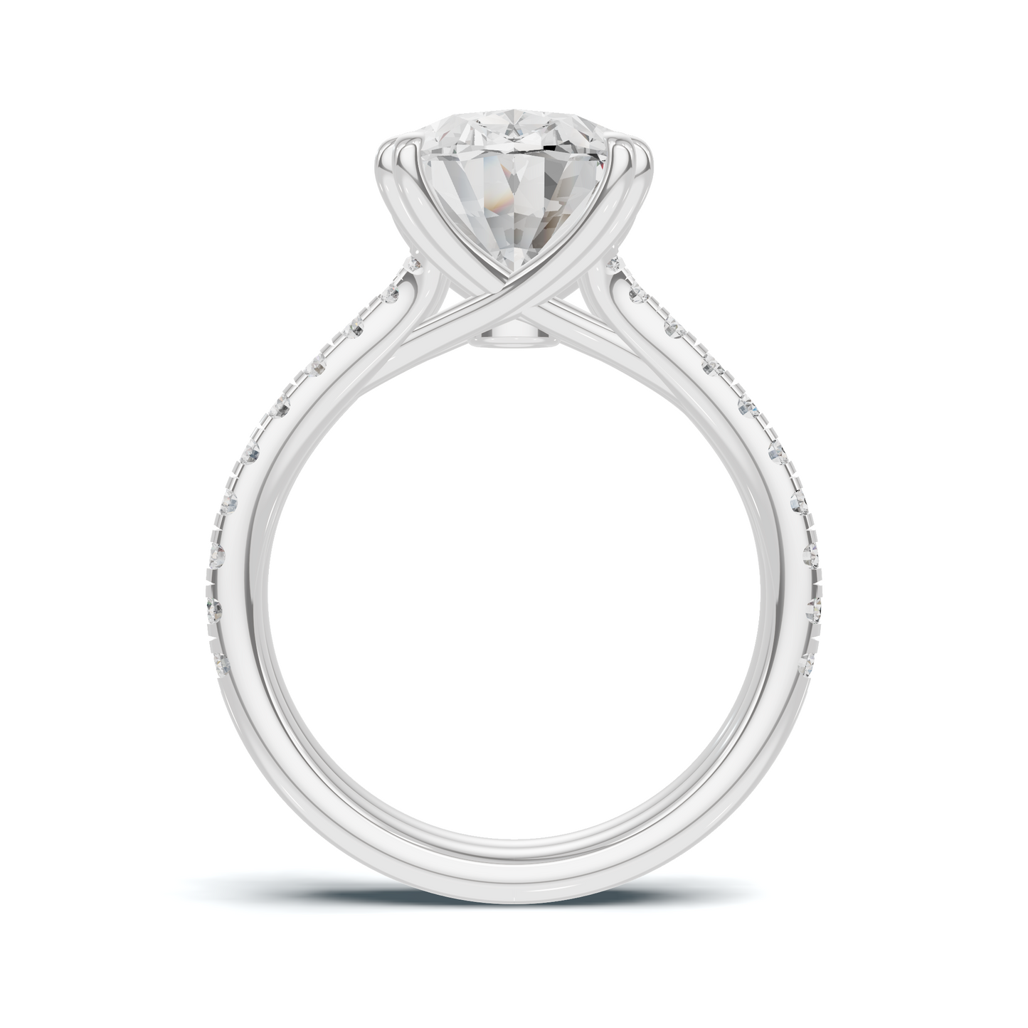 Crisscross Pave Band Ring