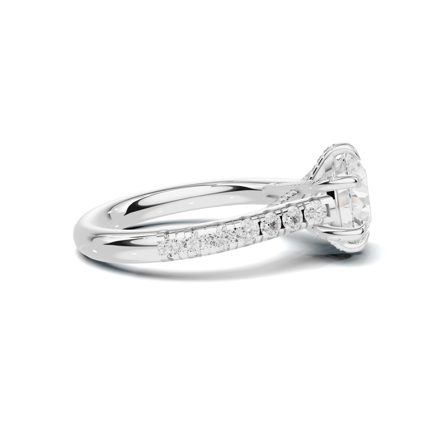 Crisscross Pave Setting Ring