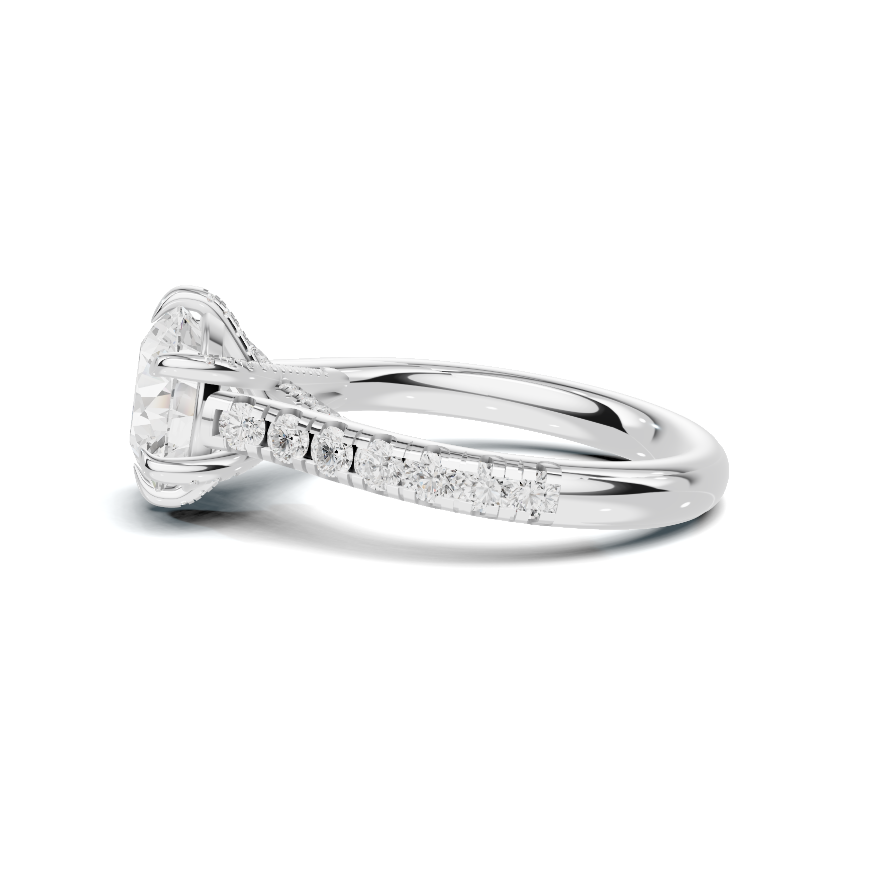 Crisscross Pave Setting Ring