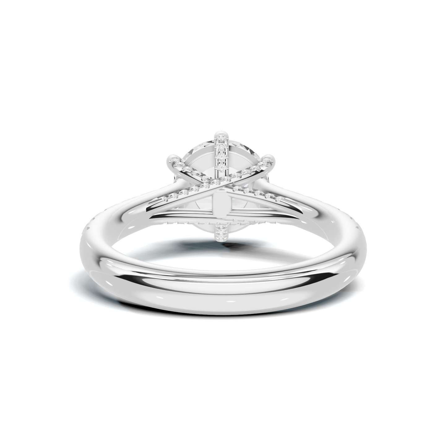 Crisscross Pave Setting Ring