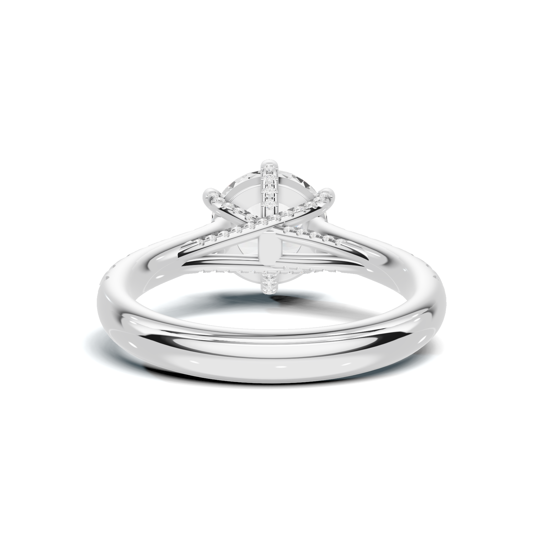 Crisscross Pave Setting Ring