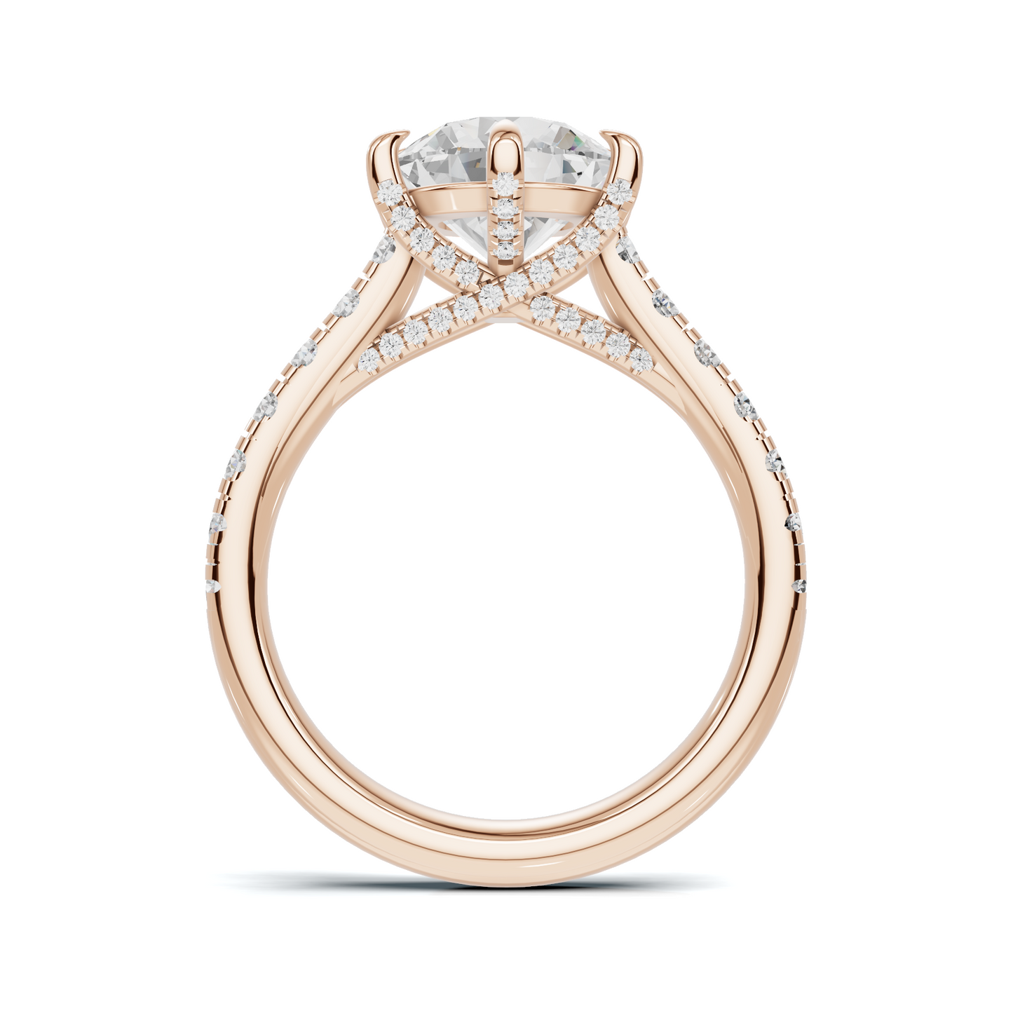 Crisscross Pave Setting Ring