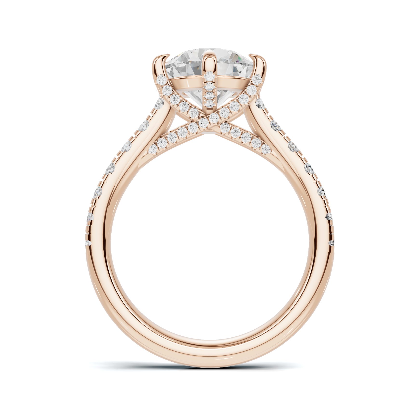 Crisscross Pave Setting Ring