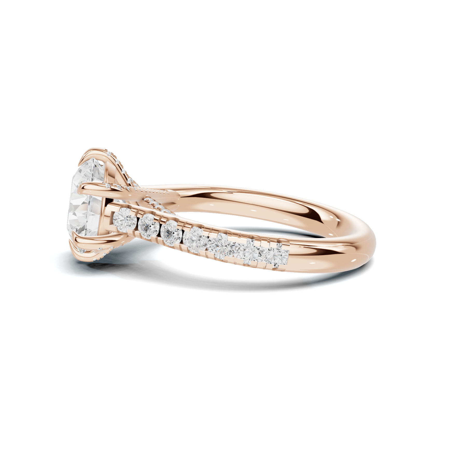 Crisscross Pave Setting Ring