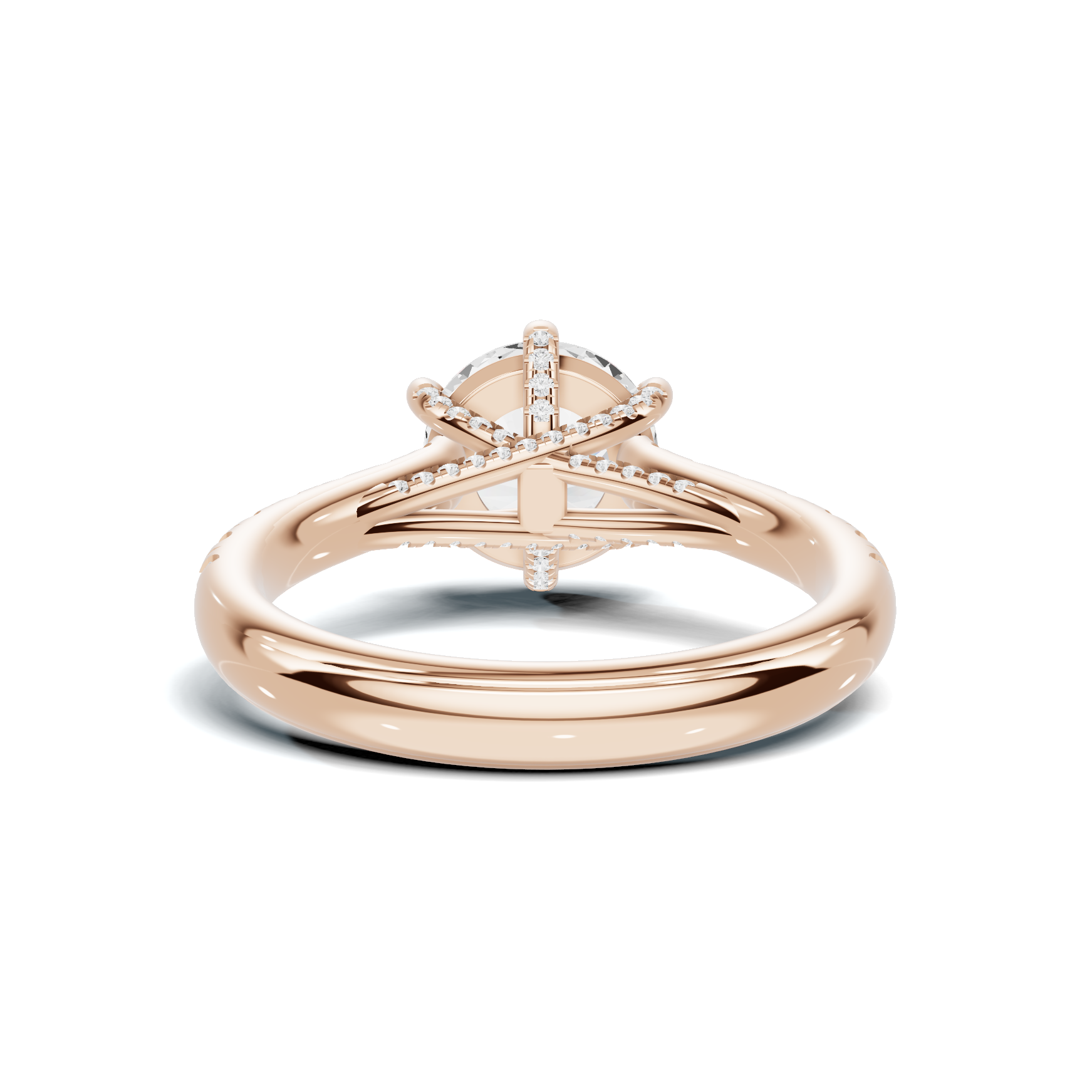 Crisscross Pave Setting Ring