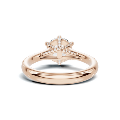 Crisscross Pave Setting Ring
