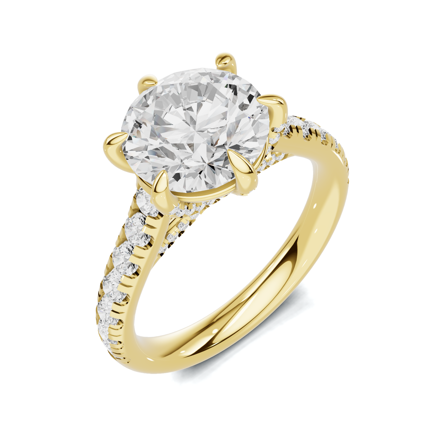Crisscross Pave Setting Ring