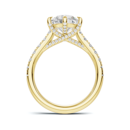 Crisscross Pave Setting Ring