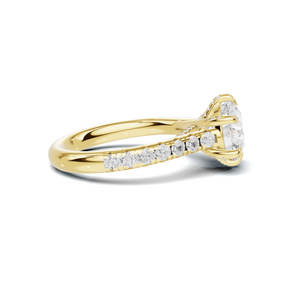 Crisscross Pave Setting Ring