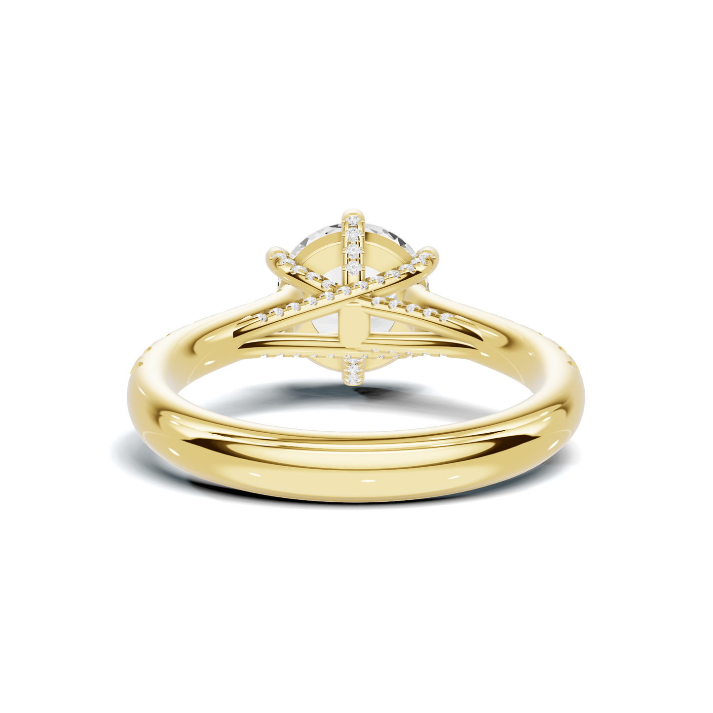 Crisscross Pave Setting Ring