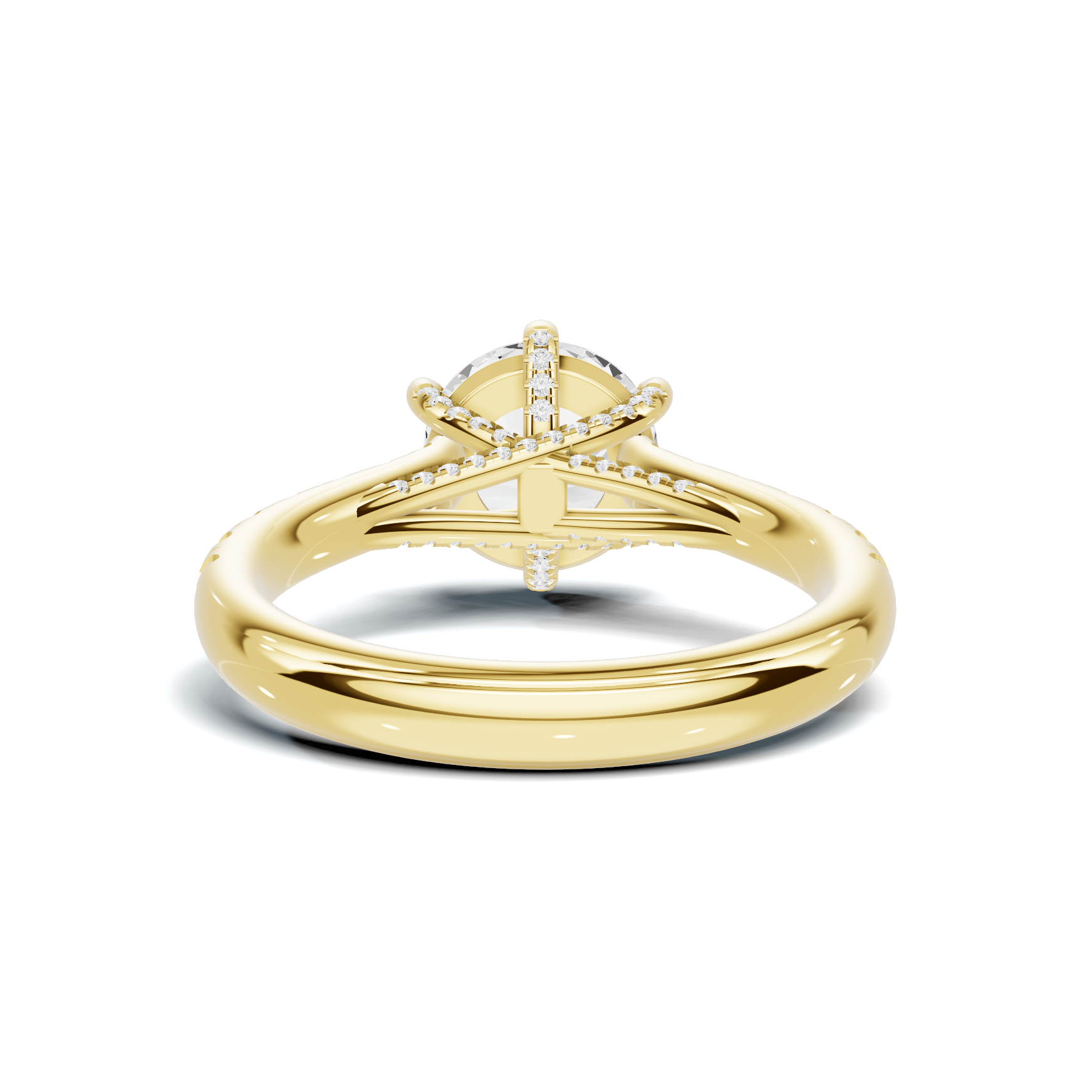 Crisscross Pave Setting Ring
