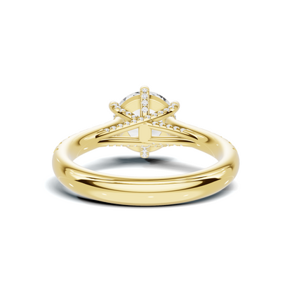 Crisscross Pave Setting Ring