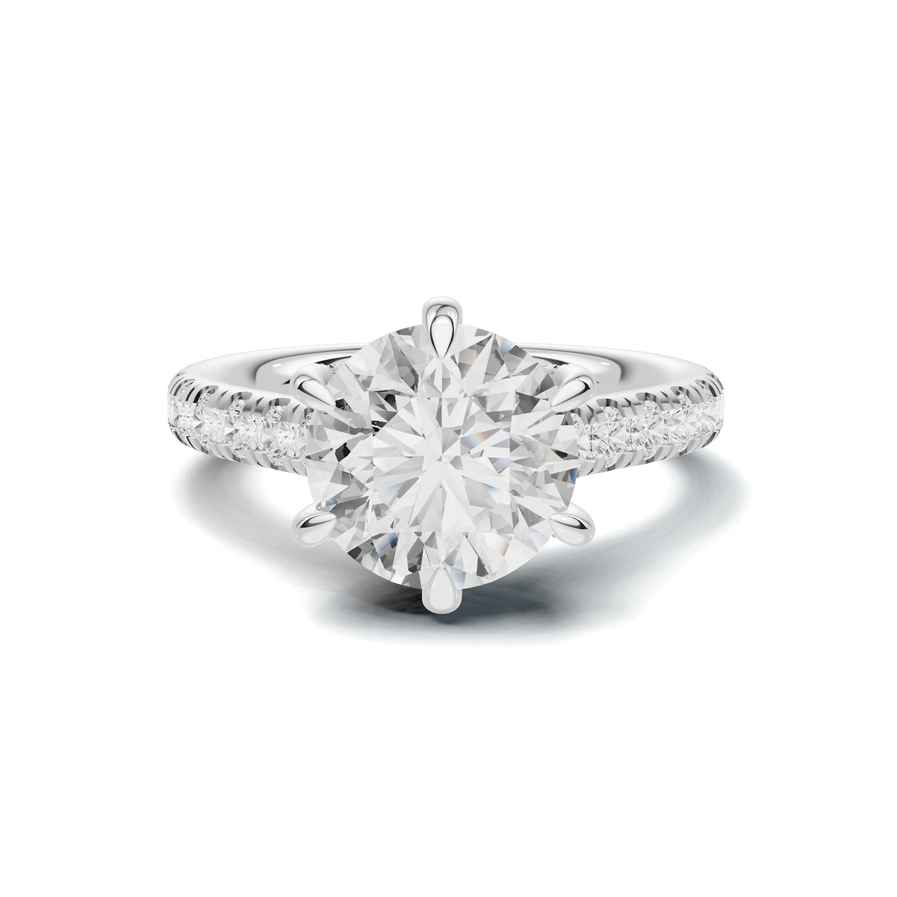 Crisscross Pave Setting Ring