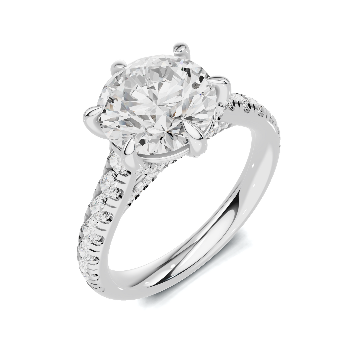 Crisscross Pave Setting Ring