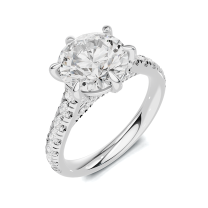 Crisscross Pave Setting Ring
