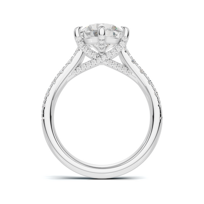 Crisscross Pave Setting Ring