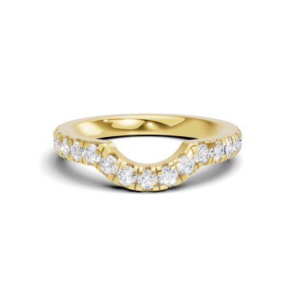 Curved Pave Contour Ring