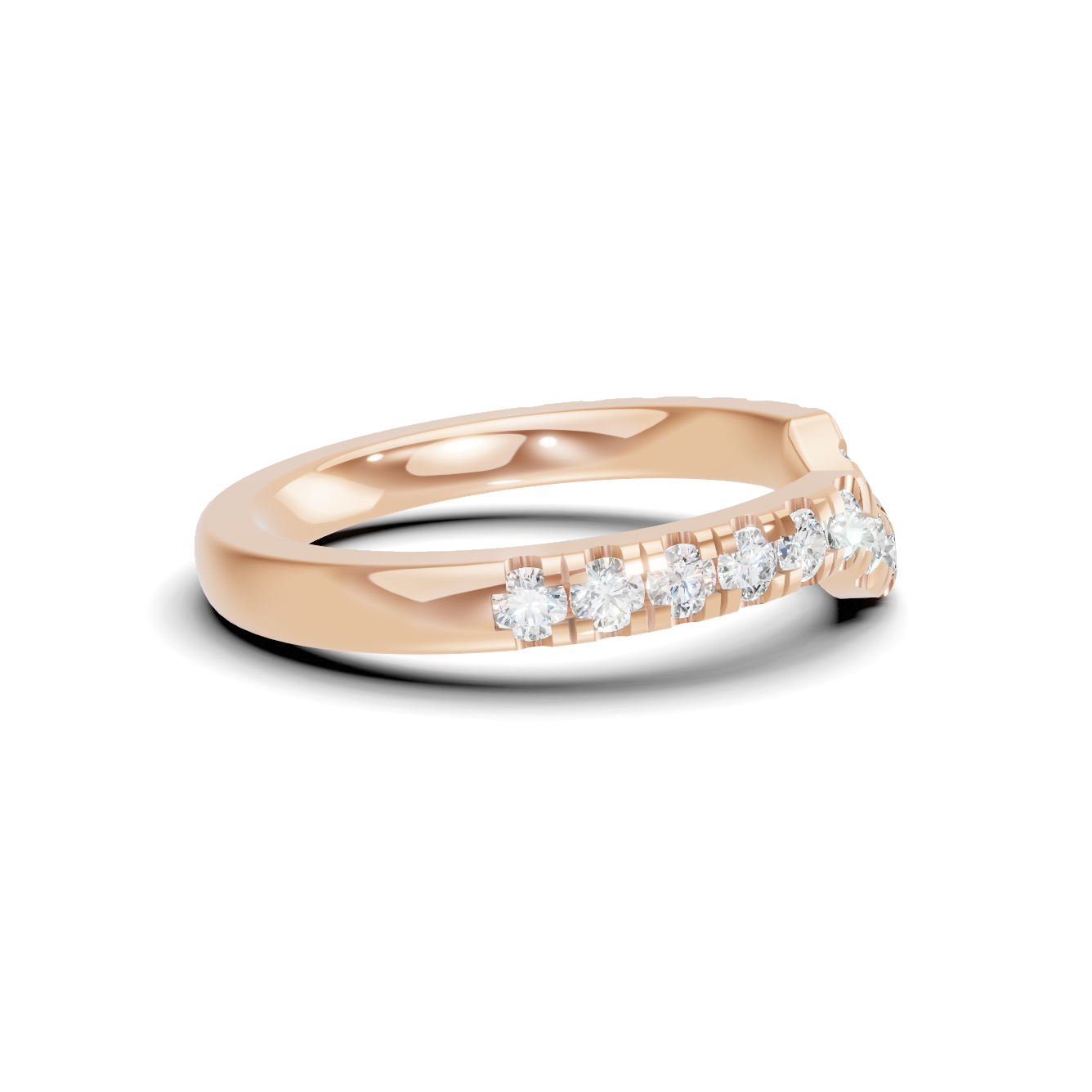 Curved Pave Contour Ring