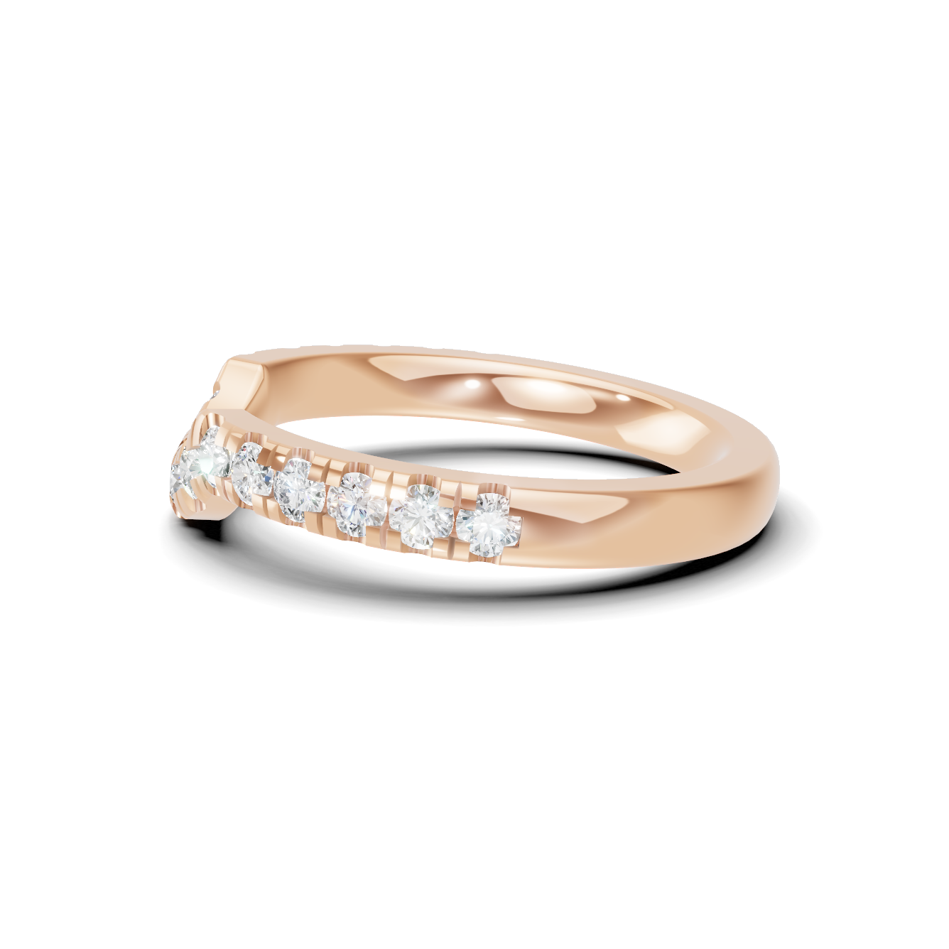 Curved Pave Contour Ring