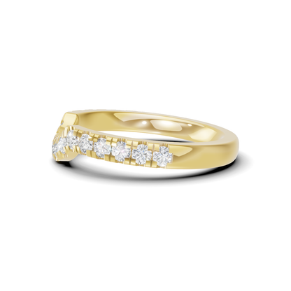 Curved Pave Contour Ring