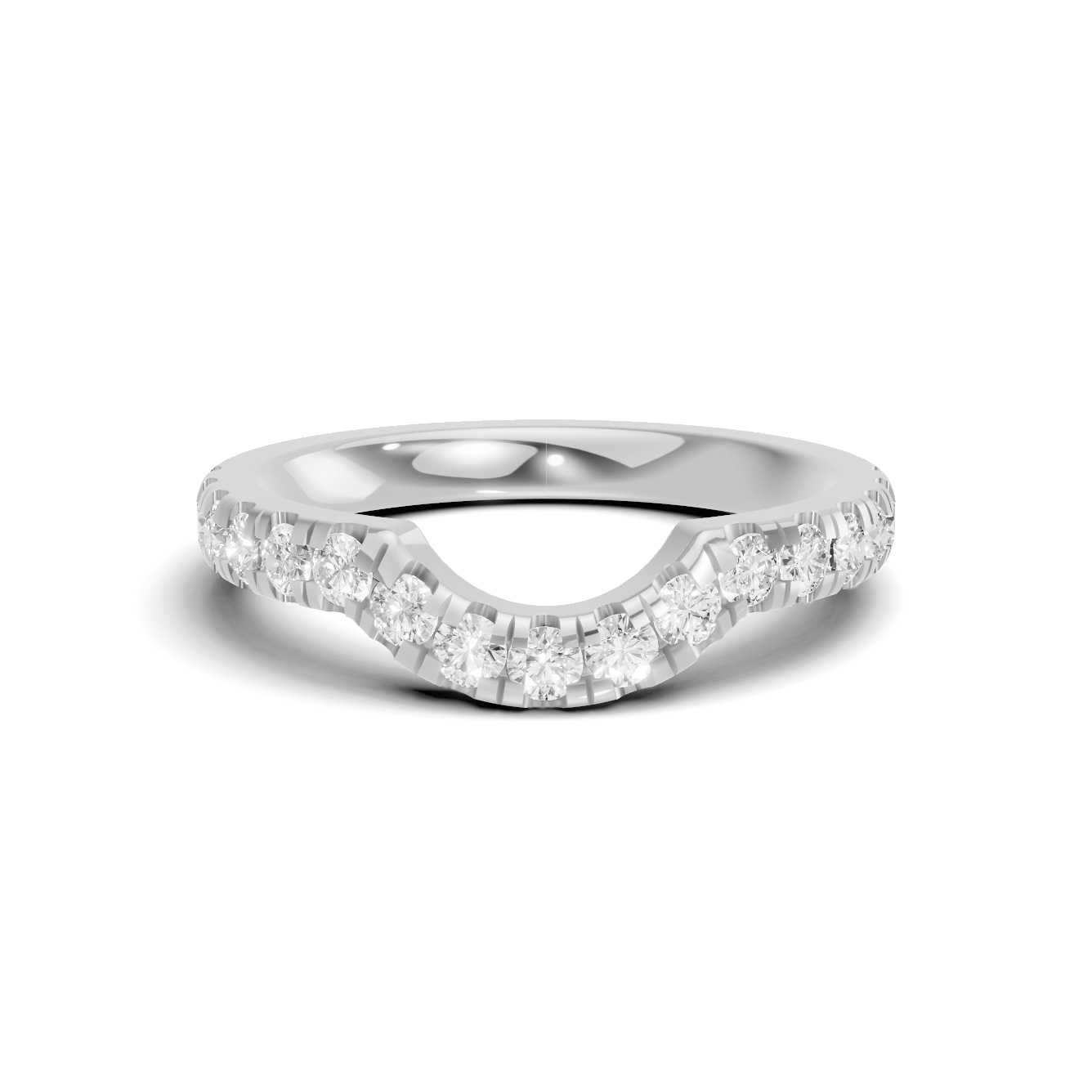 Curved Pave Contour Ring