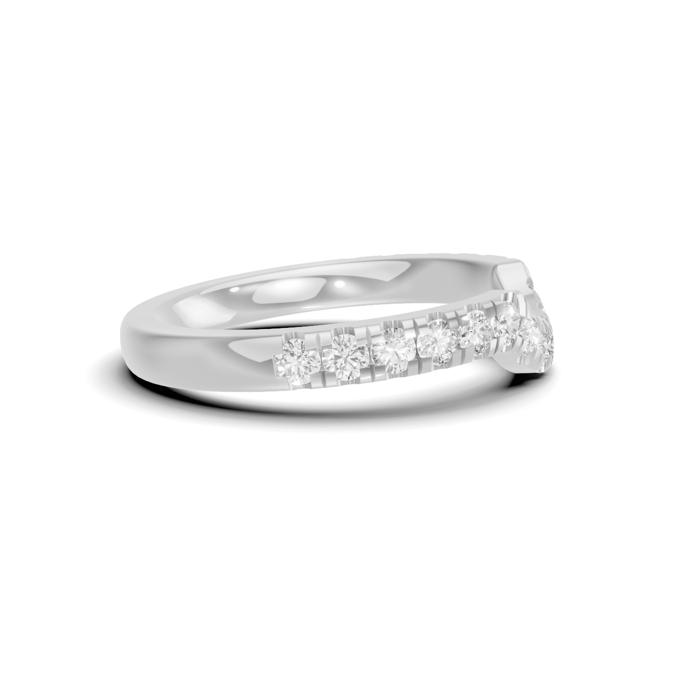 Curved Pave Contour Ring