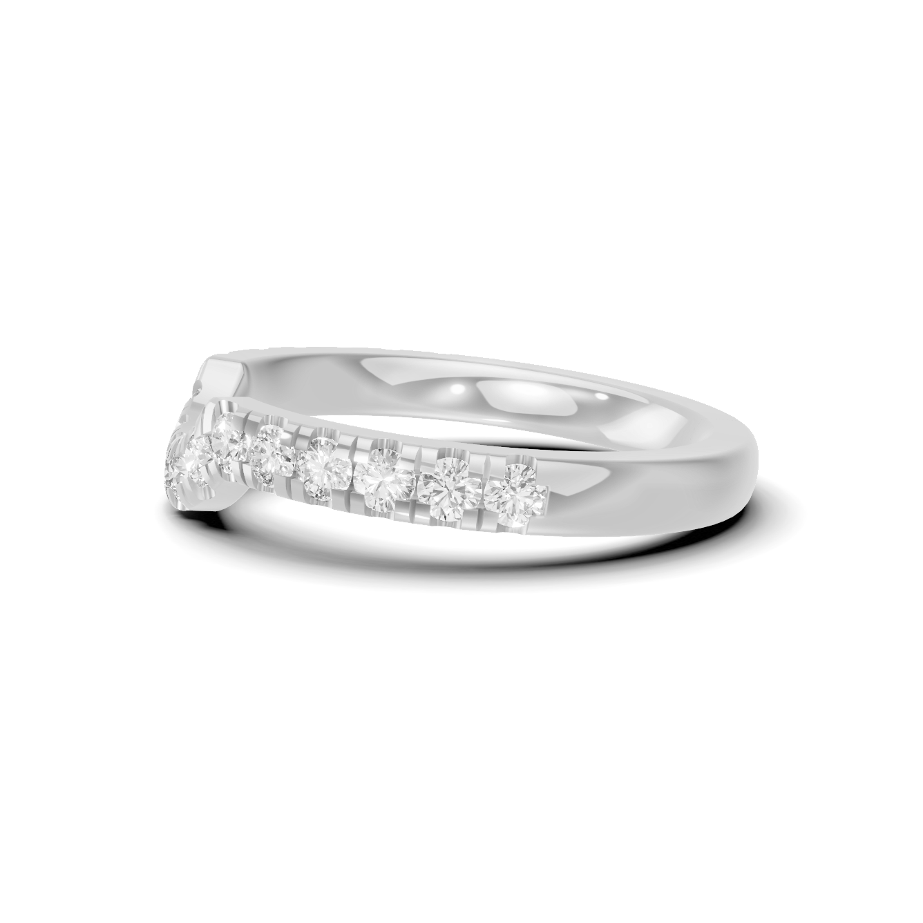 Curved Pave Contour Ring