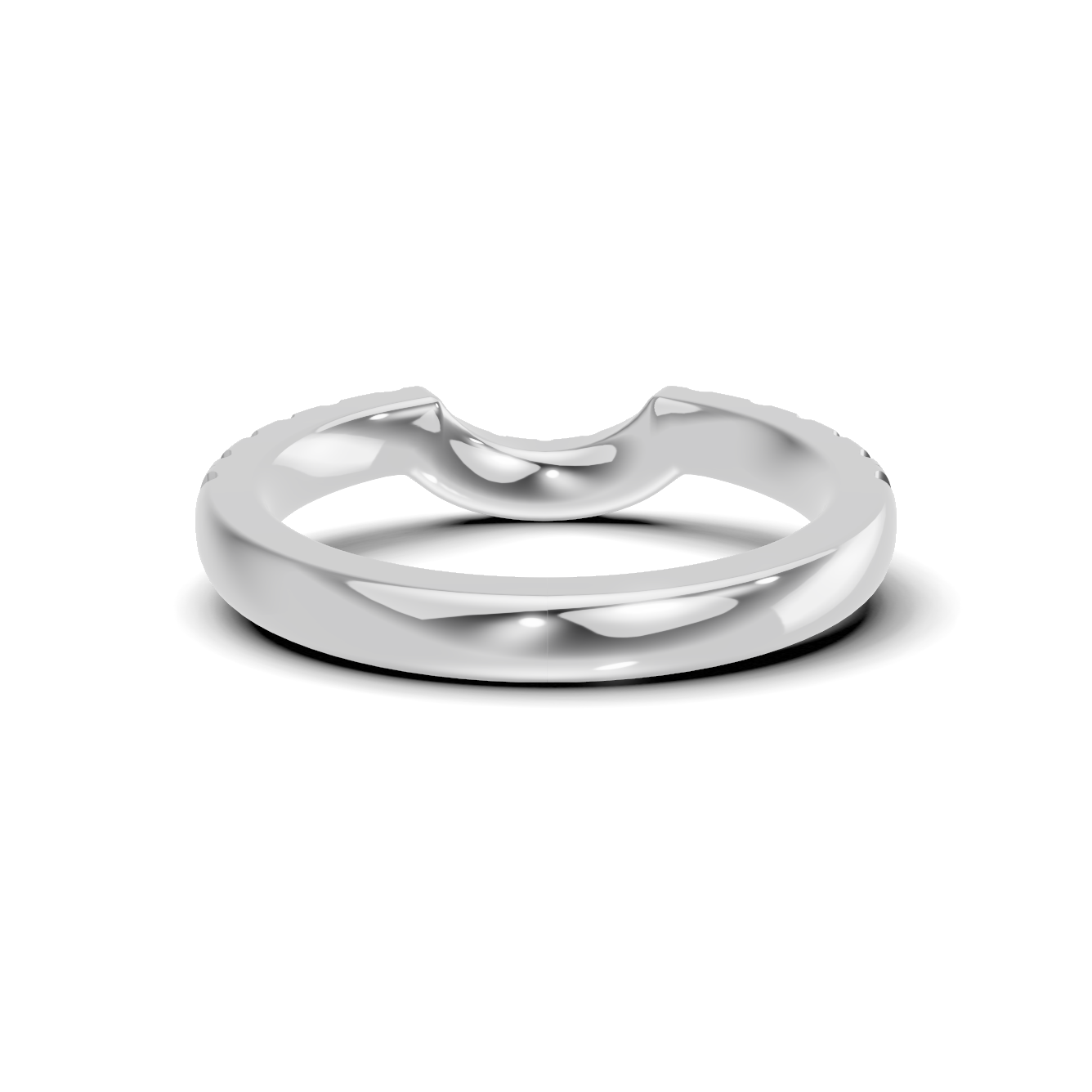 Curved Pave Contour Ring