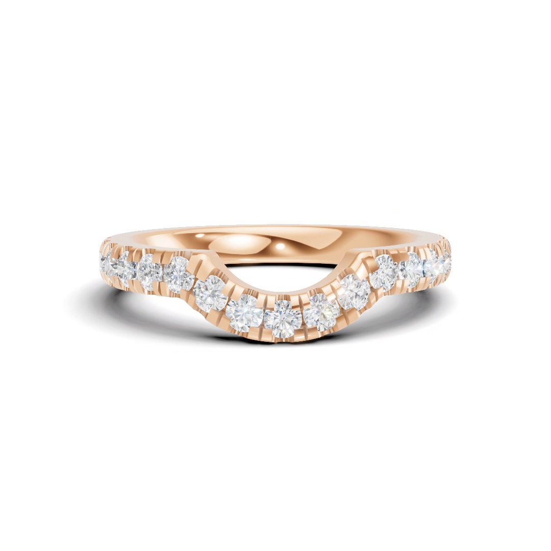Curved Pave Contour Ring