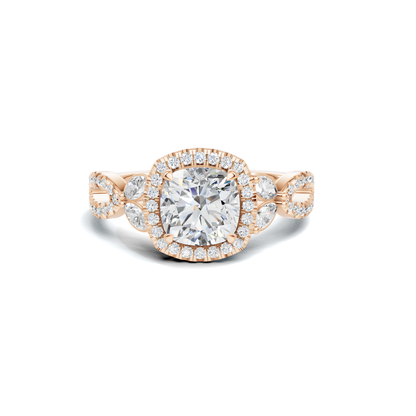 Decorative Marquise Halo Ring