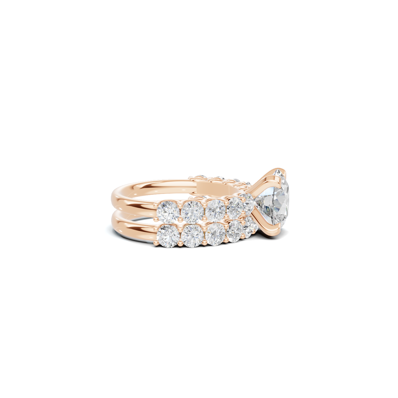 Double Band Accented Ring