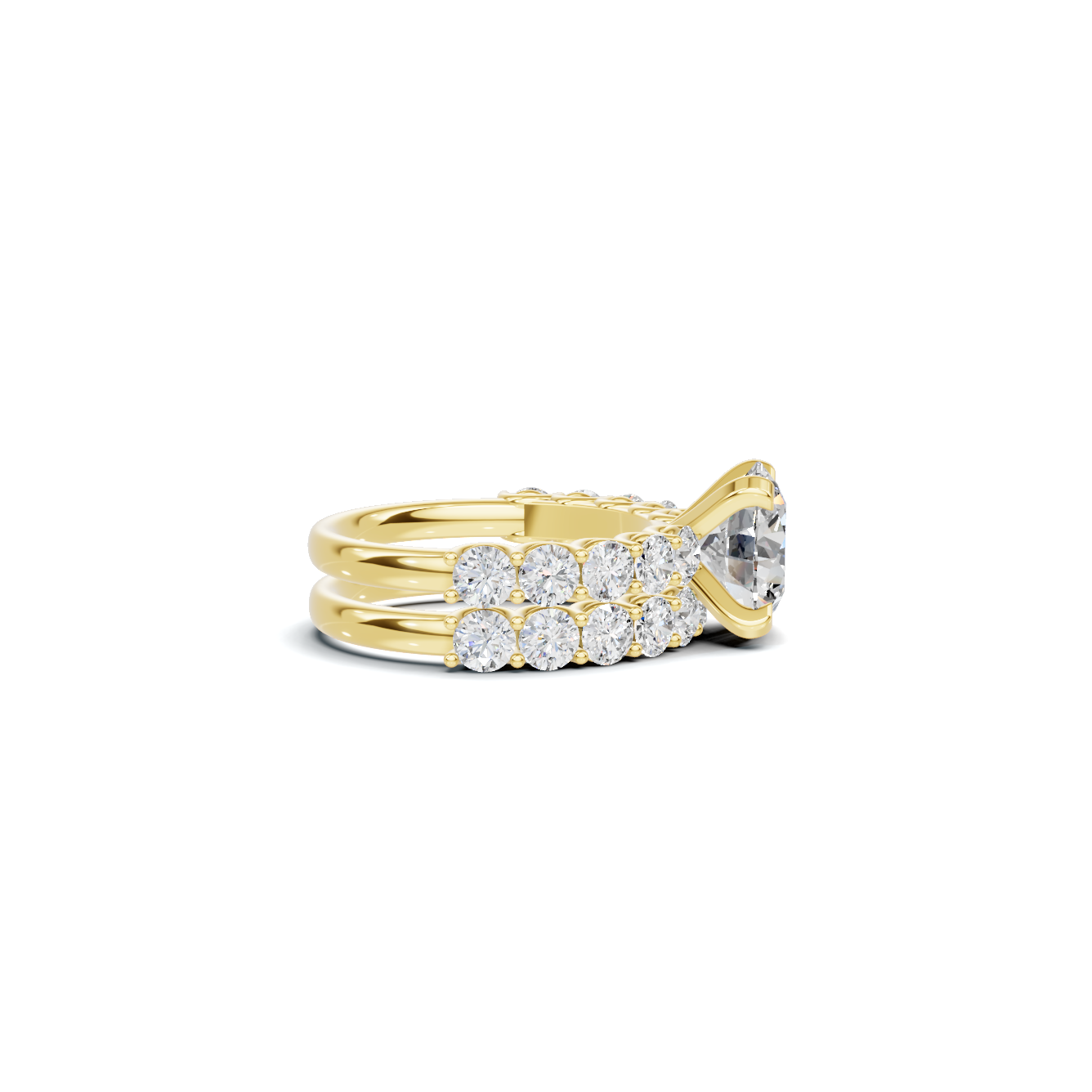 Double Band Accented Ring