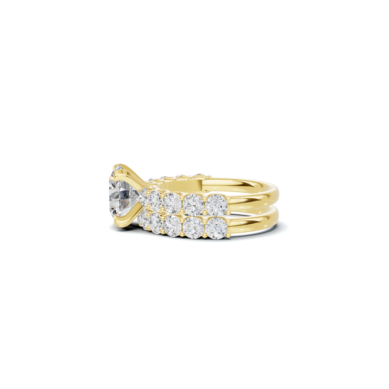 Double Band Accented Ring