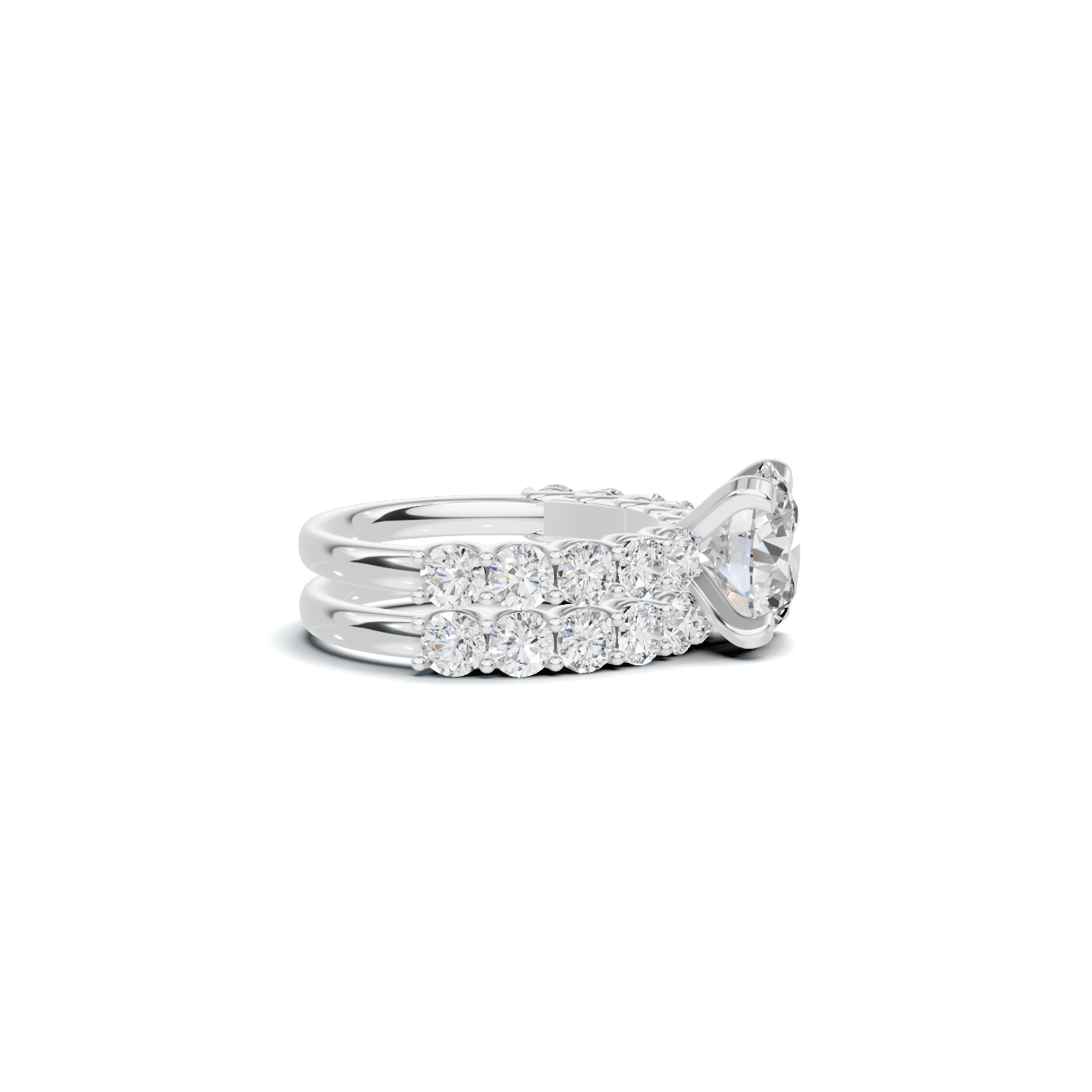 Double Band Accented Ring