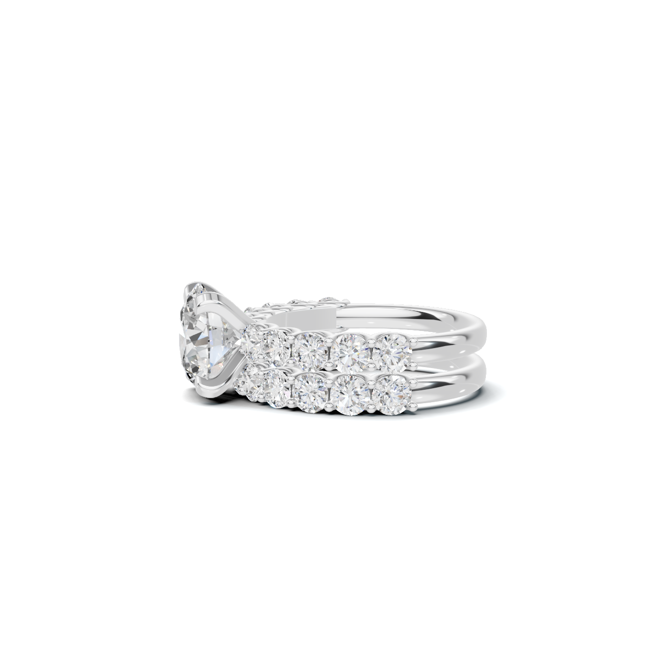 Double Band Accented Ring