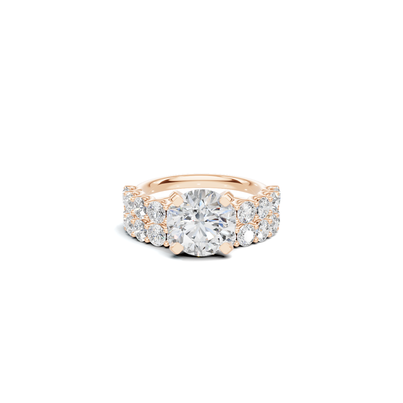 Double Band Accented Ring
