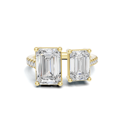 Dual Stone Open Ring
