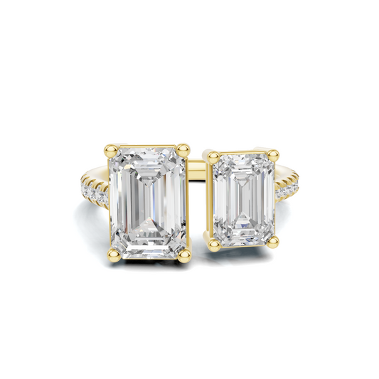 Dual Stone Open Ring