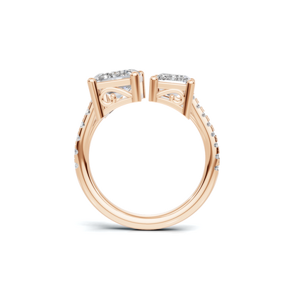 Dual Stone Open Ring