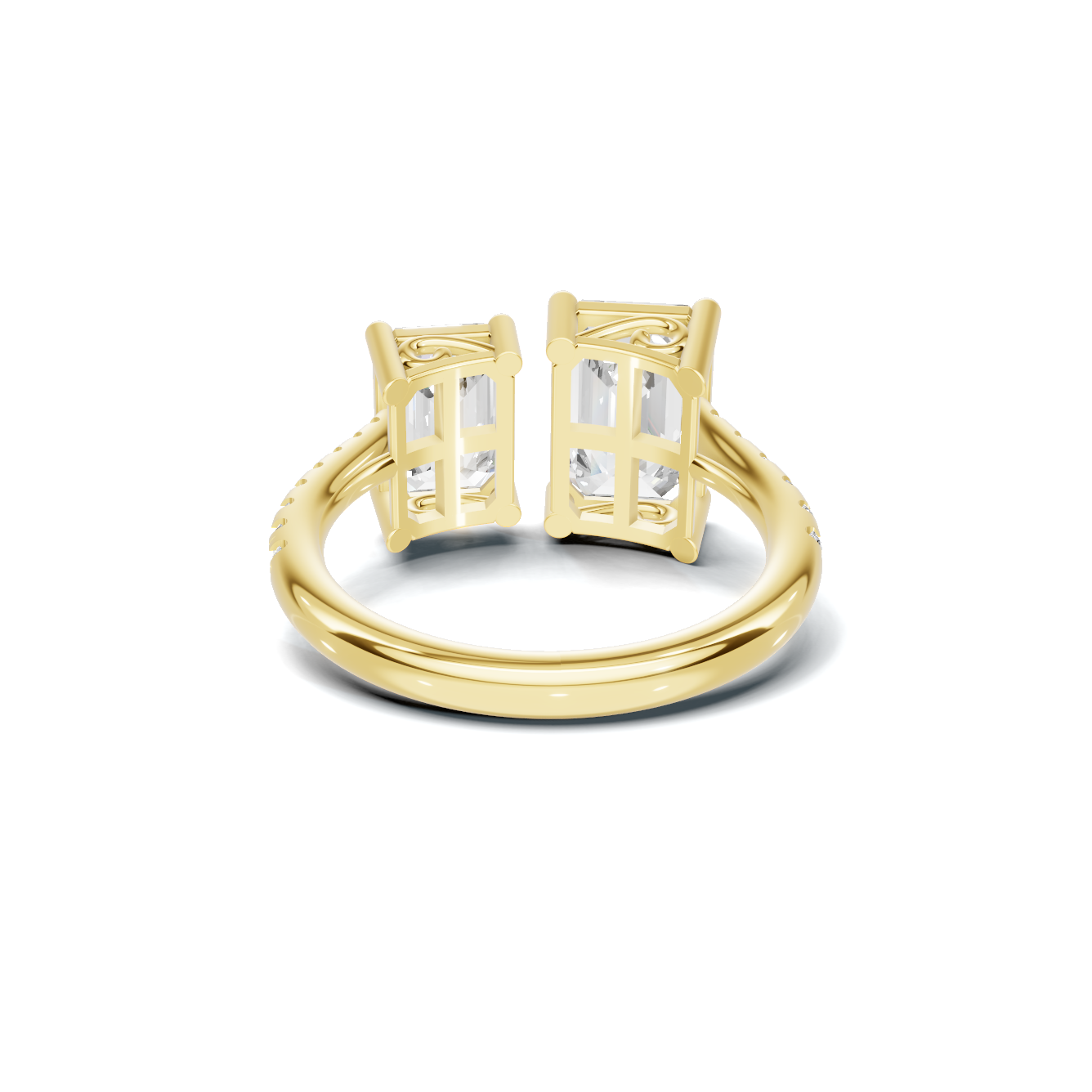 Dual Stone Open Ring