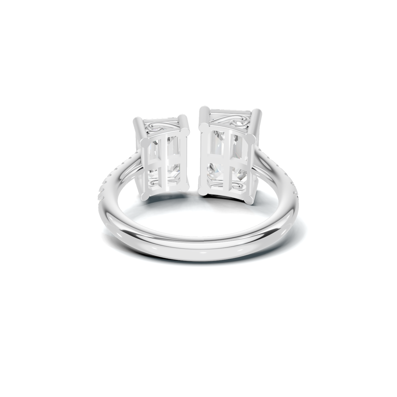 Dual Stone Open Ring