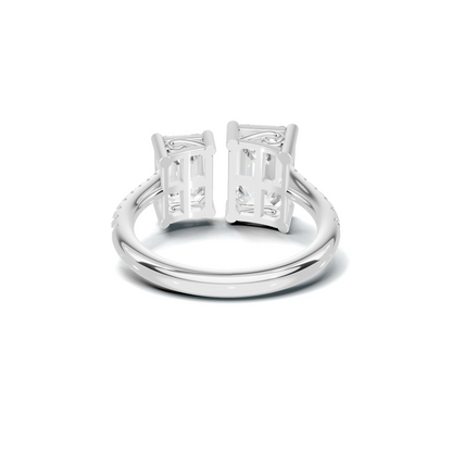 Dual Stone Open Ring
