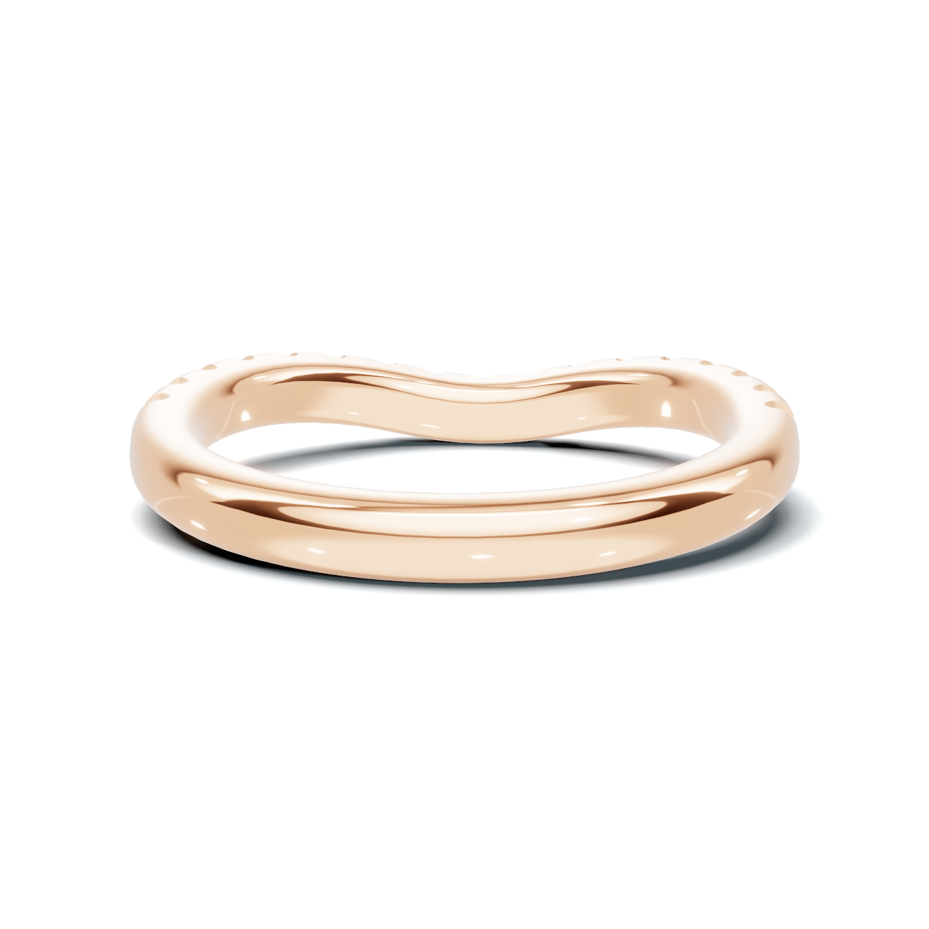 Elegant Contoured Pave Ring