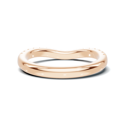 Elegant Contoured Pave Ring
