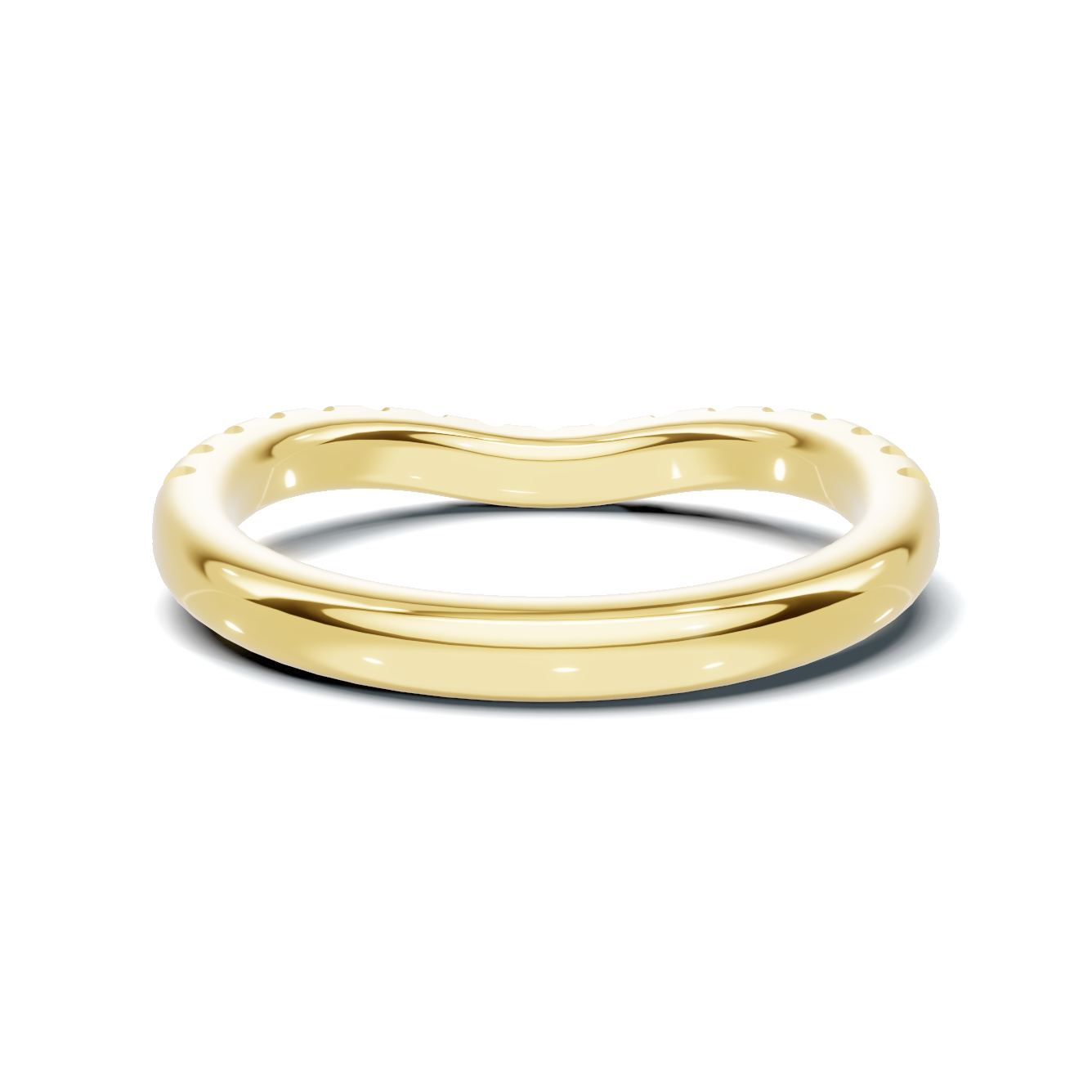 Elegant Contoured Pave Ring