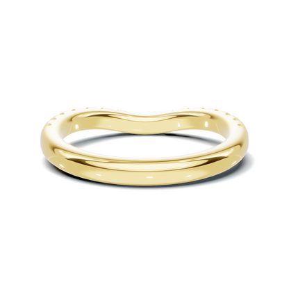 Elegant Contoured Pave Ring