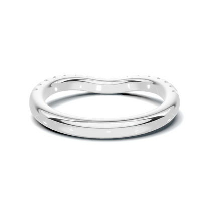 Elegant Contoured Pave Ring