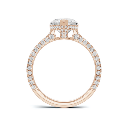 Elegant Heart Pave Ring