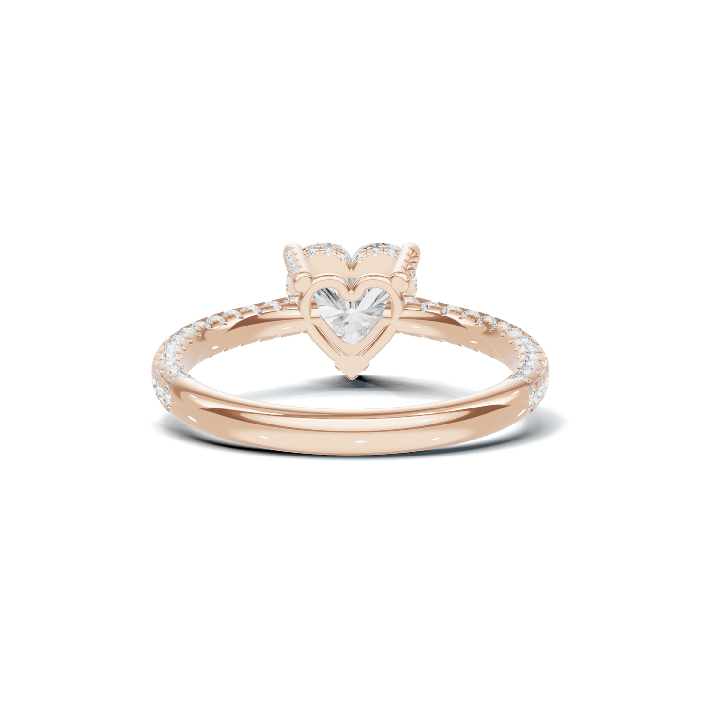 Elegant Heart Pave Ring