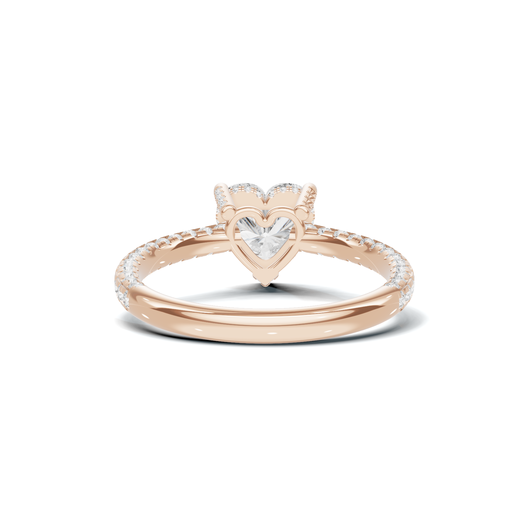 Elegant Heart Pave Ring